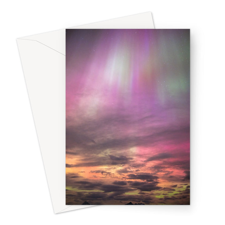 Rainbow aurora V Greeting Card