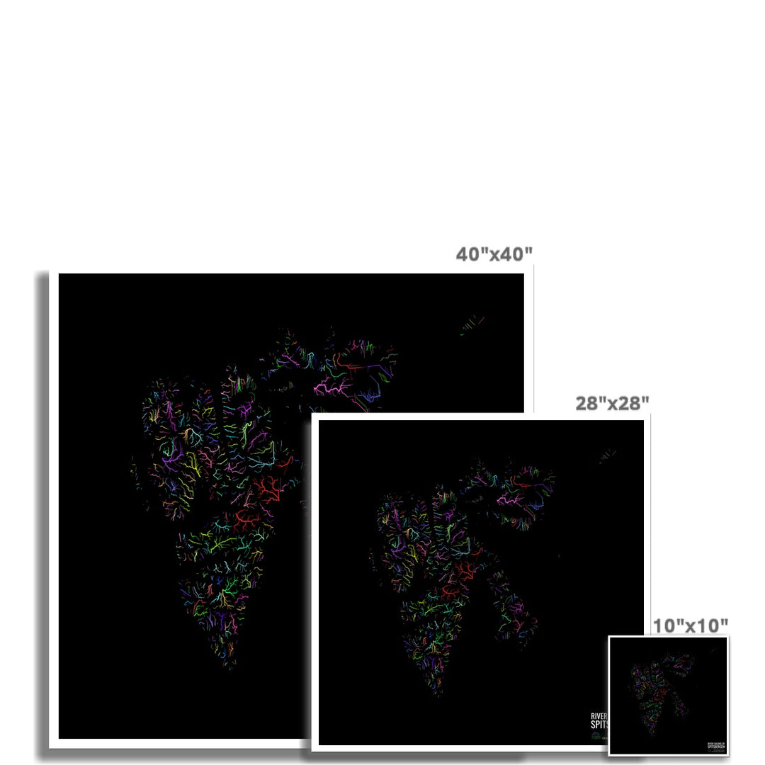 CUSTOM Spitsbergen river map Photo Art Print
