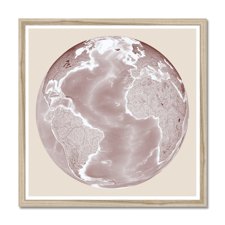 Carte de vue Globe PERSONNALISÉE II Impression encadrée