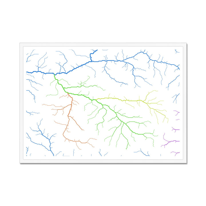 CUSTOM Roaring Fork River basin map Framed Print