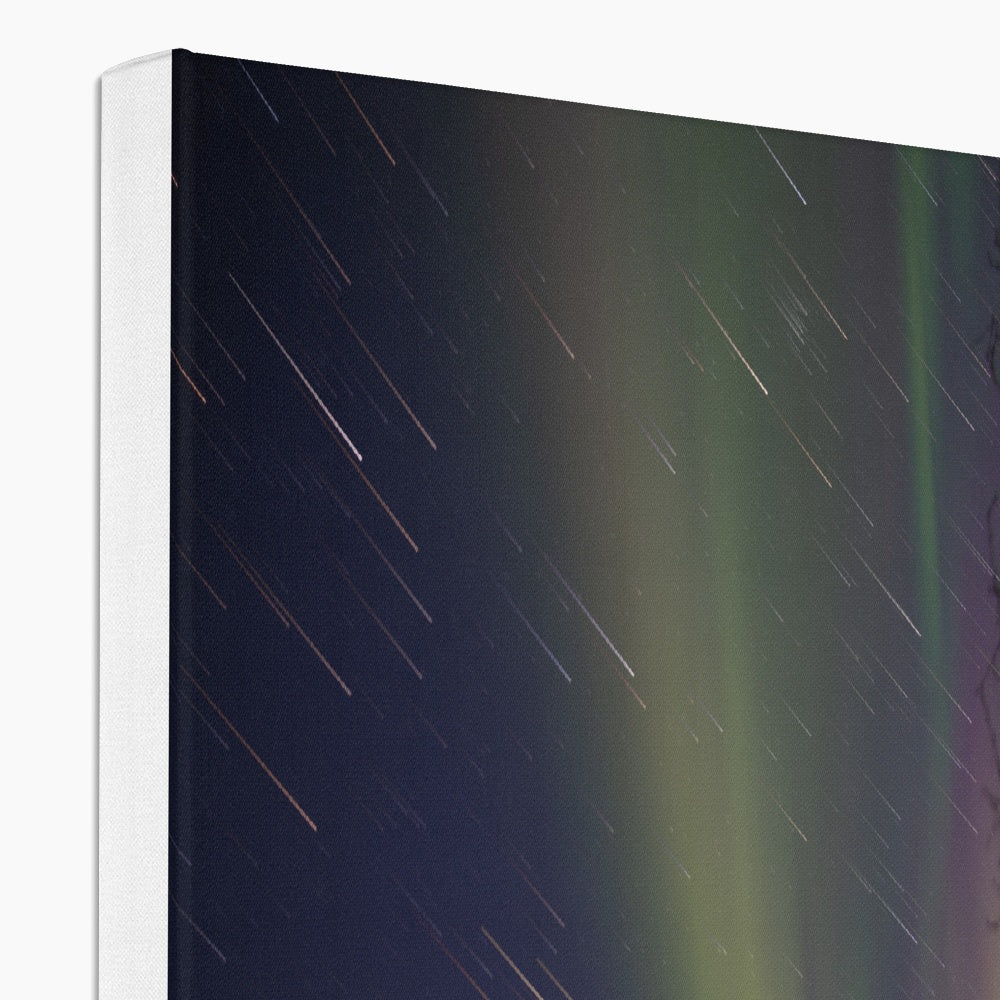Star trails with aurora above the fish pens V - Canvas