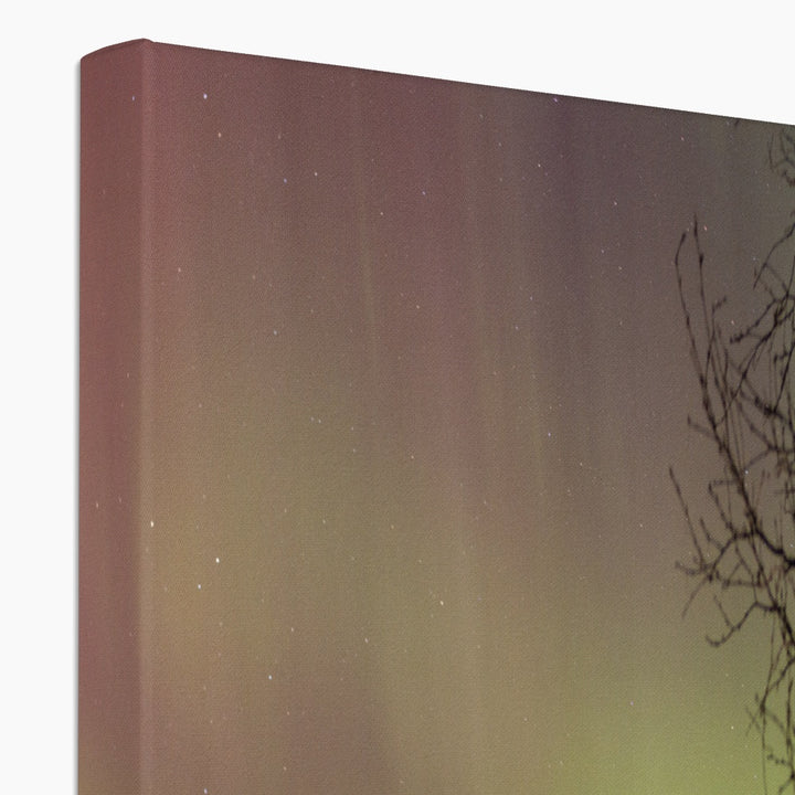 Fischgehege über Lundøya mit Aurora I – Leinwand