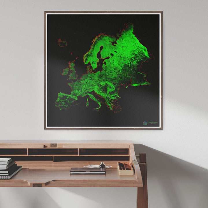 Europe - Forest cover map - Fine Art Print