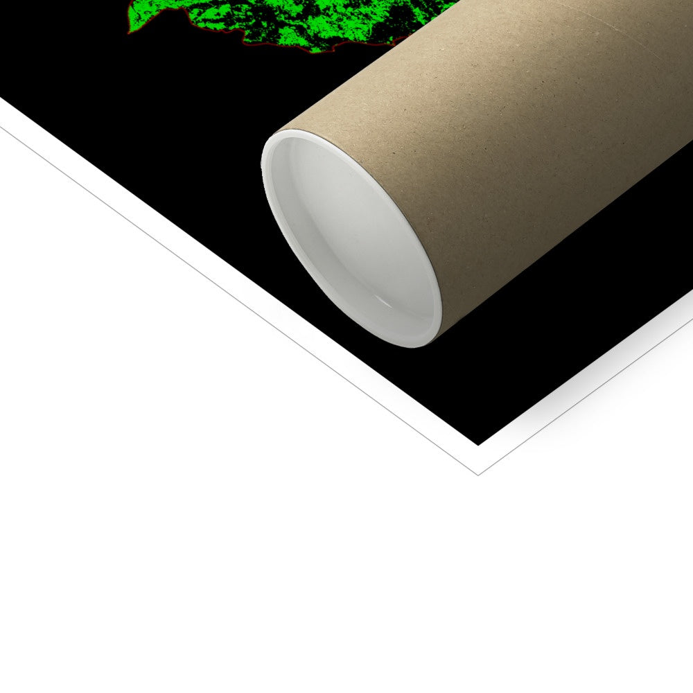 Forest cover map of Hungary - Fine Art Print