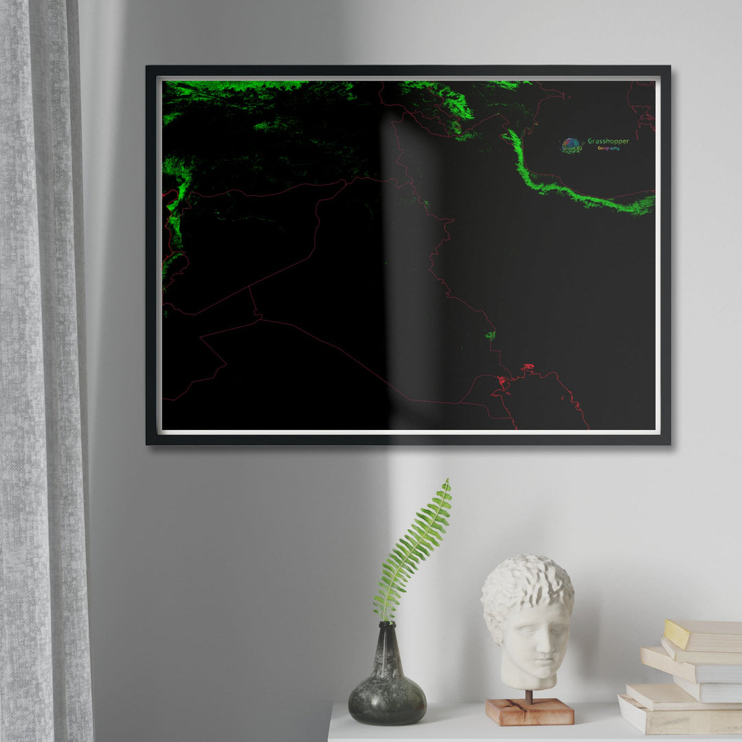 Forest cover map of Mesopotamia - Fine Art Print