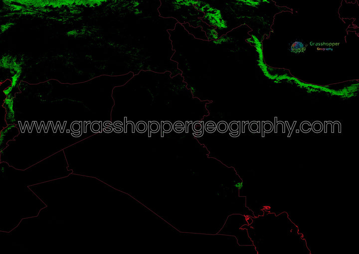 Forest cover map of Mesopotamia - Fine Art Print