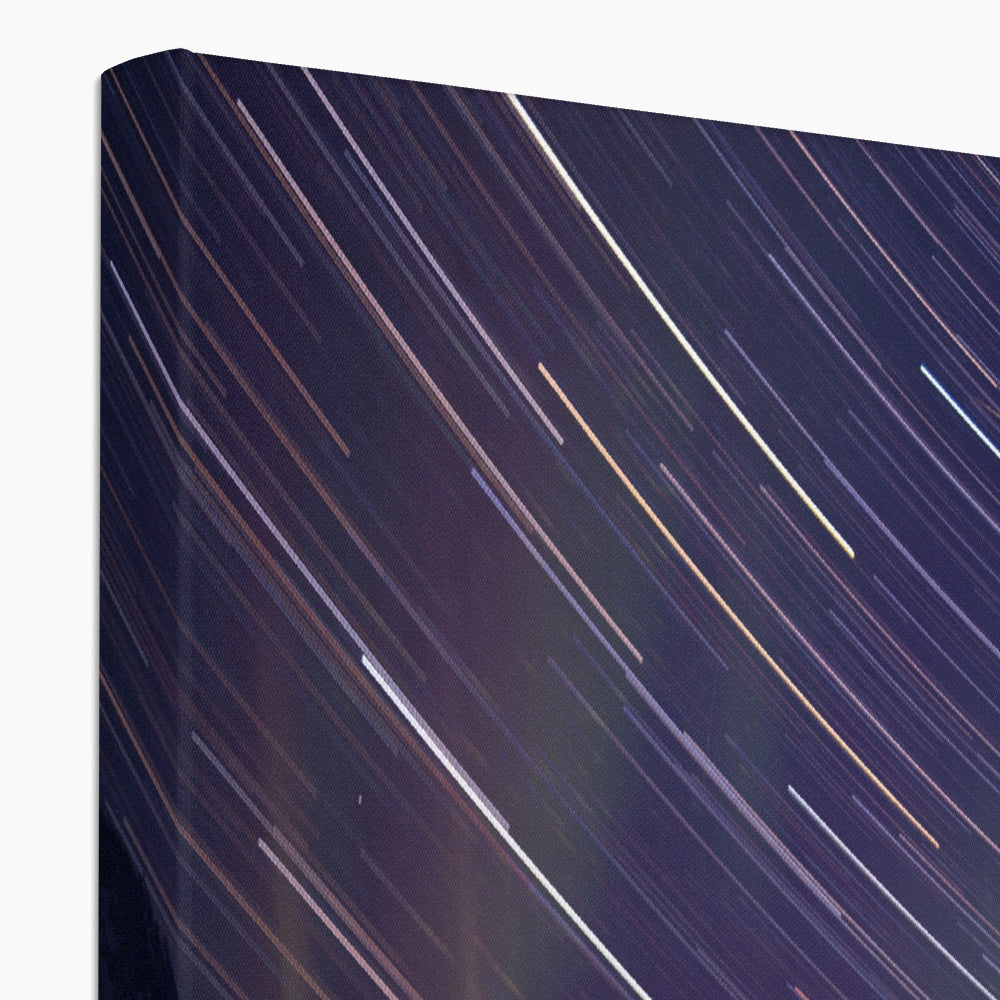 Star trails with aurora above the fish pens III - Canvas