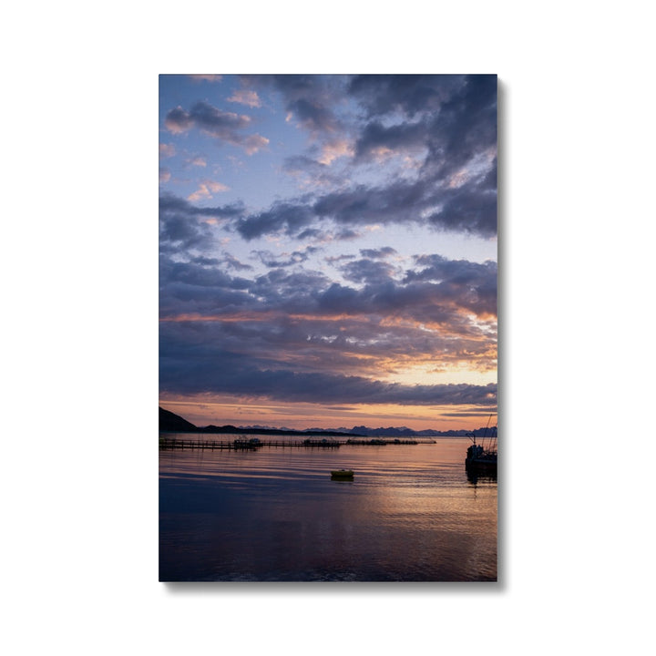 Sunset over the fish pens II - Canvas