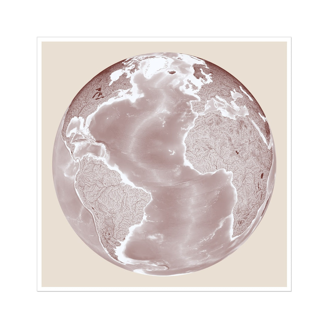 CUSTOM Globe view map II Fine Art Print