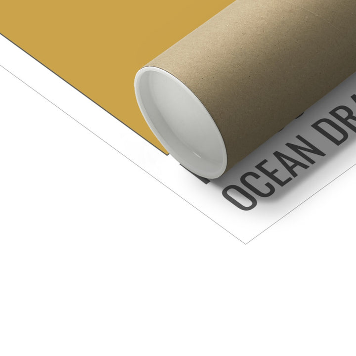 Mexico - Ocean drainage basin map, white with legend v2 - Photo Art Print