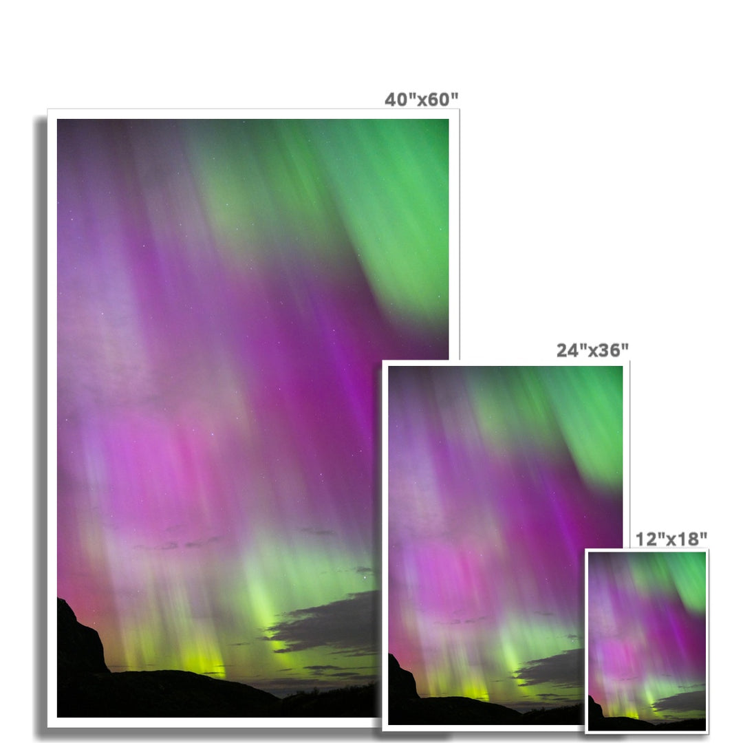 Foto de la aurora arcoíris IX Lámina artística