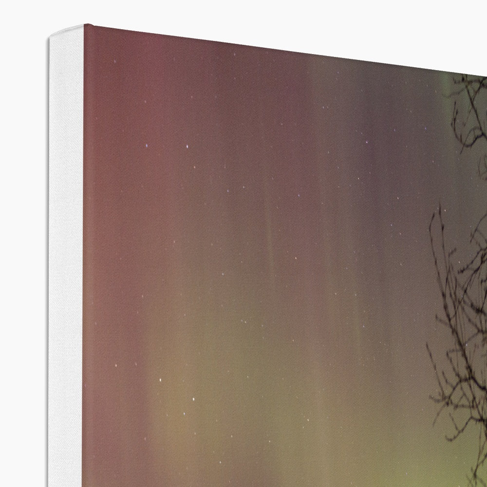 Fischgehege über Lundøya mit Aurora I – Leinwand