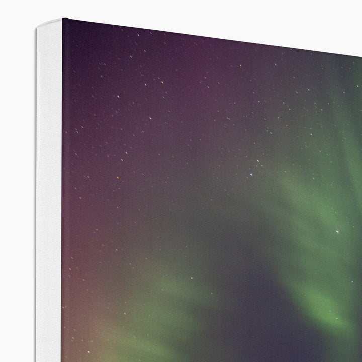 Cloudy aurora above Lundøya - Canvas